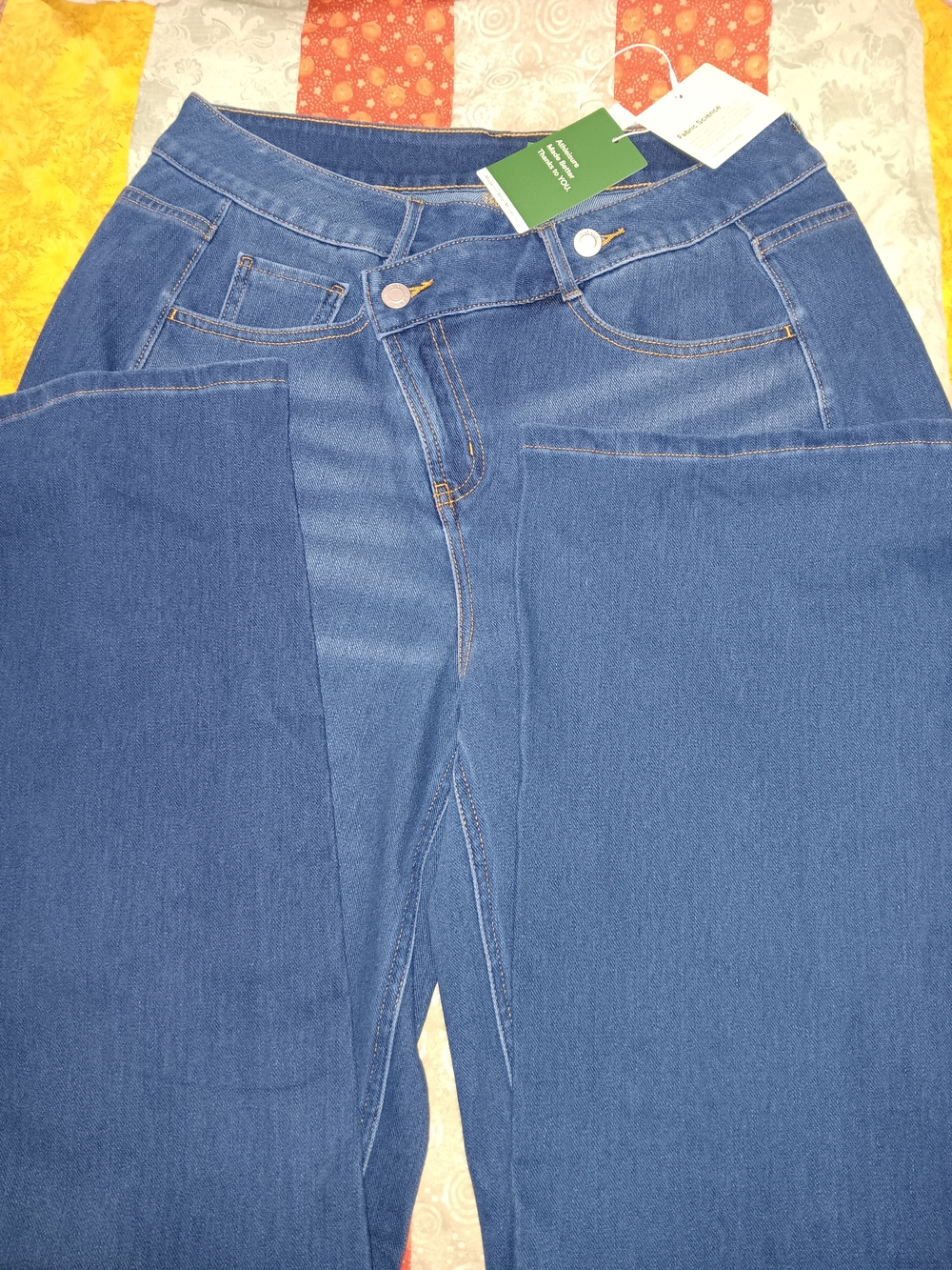Wide Leg Blue Women's Jeans - Picture 7 of 10